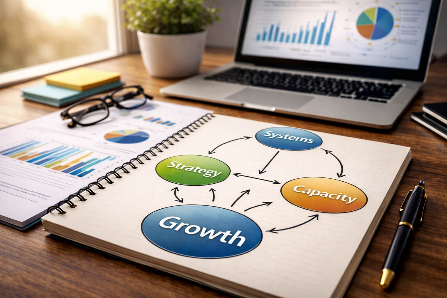 Marketing foundations concept representing structure, clarity, and disciplined growth for established businesses
