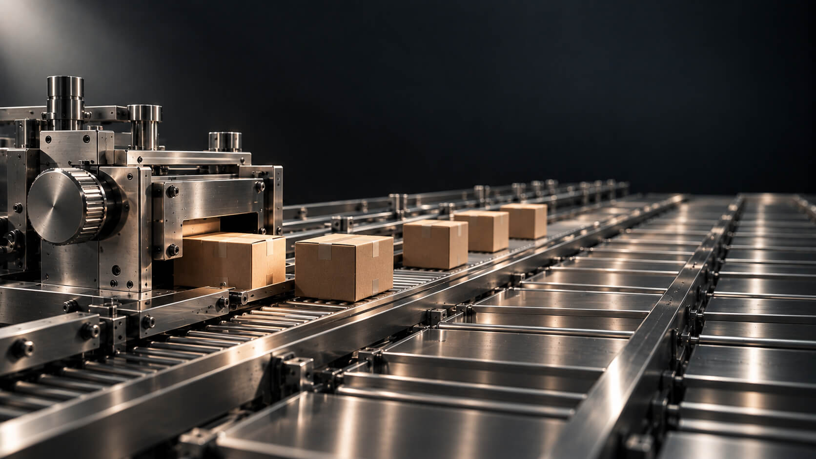 Wide precision conveyor with open lanes and a metering gate feeding measured units: whether to increase ad spend with unused factory capacity